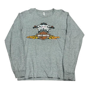 Harley-Dairyson Cows Shirt Mens Small Long Sleeve American Apparel Funny Tee